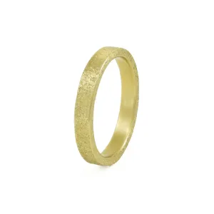 14K Gold 3mm Rustic Band