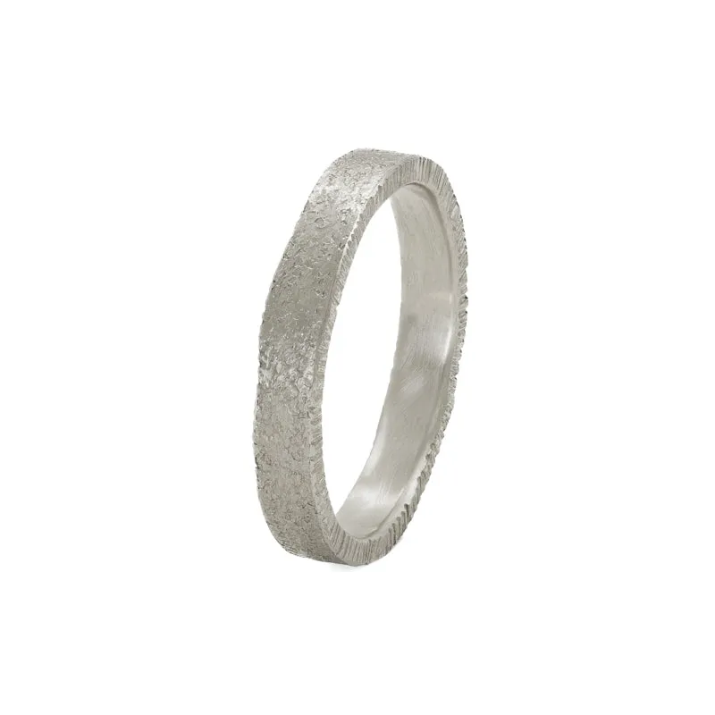 14K Gold Uneven Edge Band