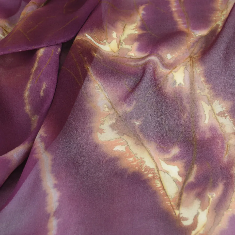 14" x 72" Hand Dyed Silk Chiffon Scarf