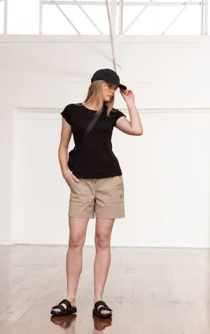 180GSM MERINO CAP SLEEVE TEE