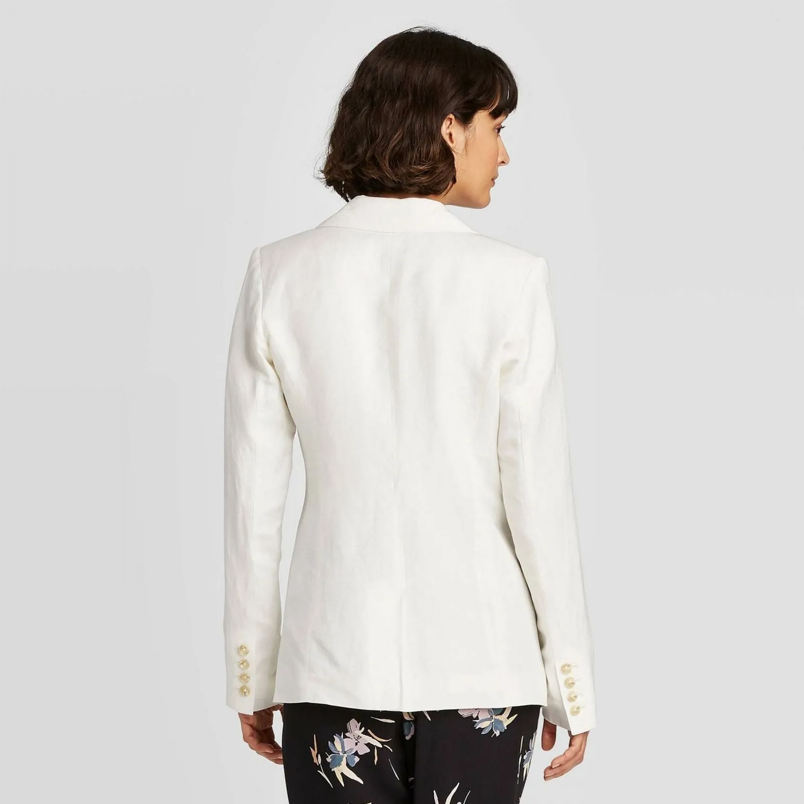 A New Day Women's Long Sleeve Linen Blazer