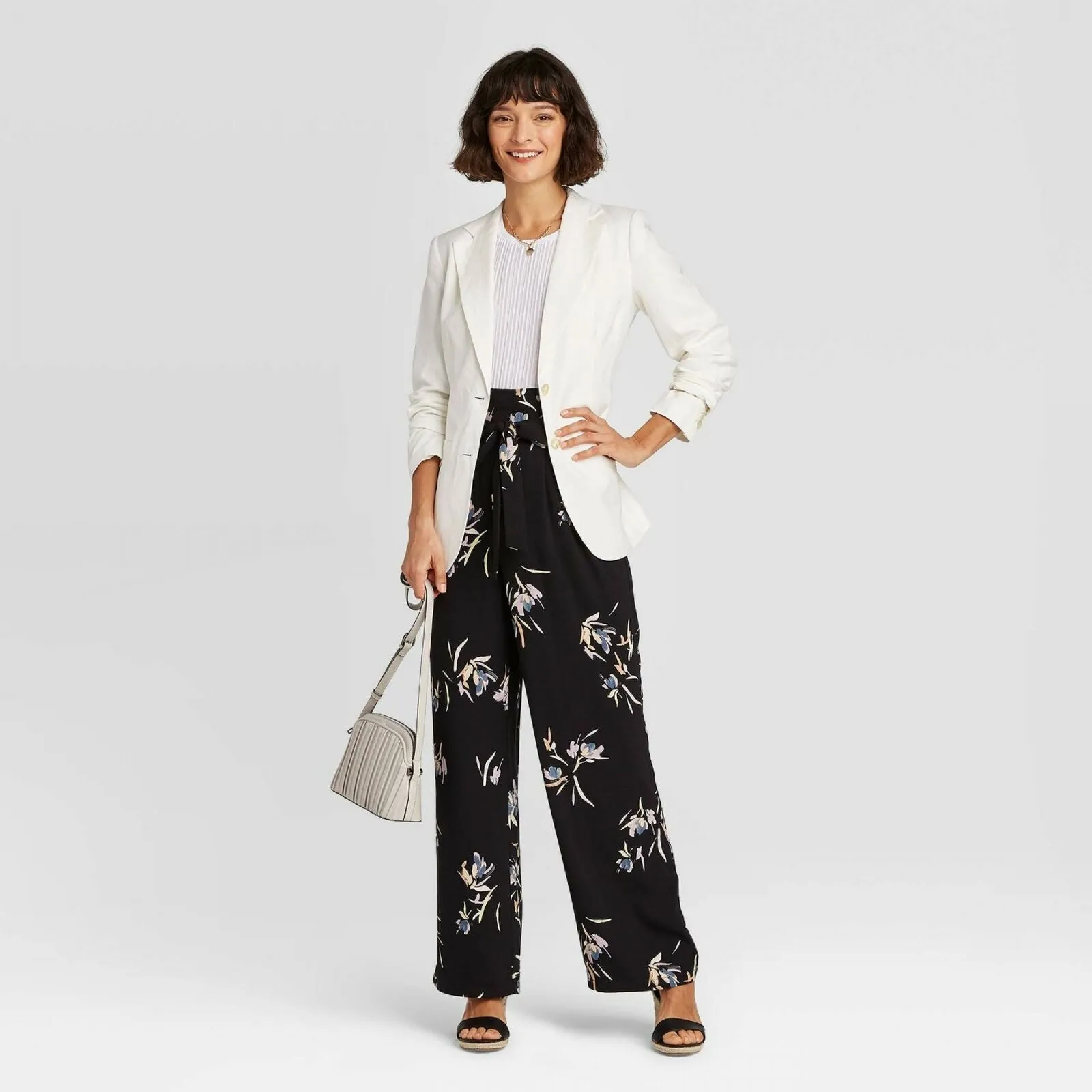 A New Day Women's Long Sleeve Linen Blazer