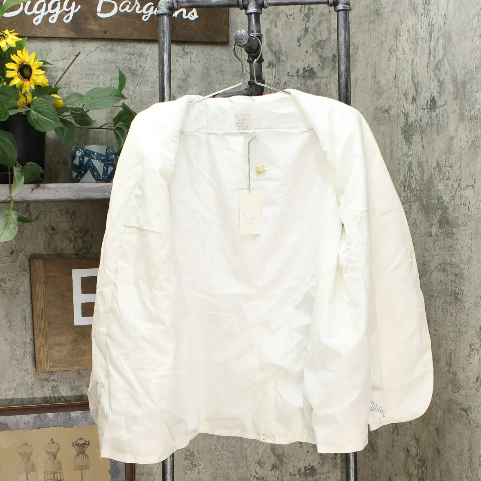 A New Day Women's Long Sleeve Linen Blazer