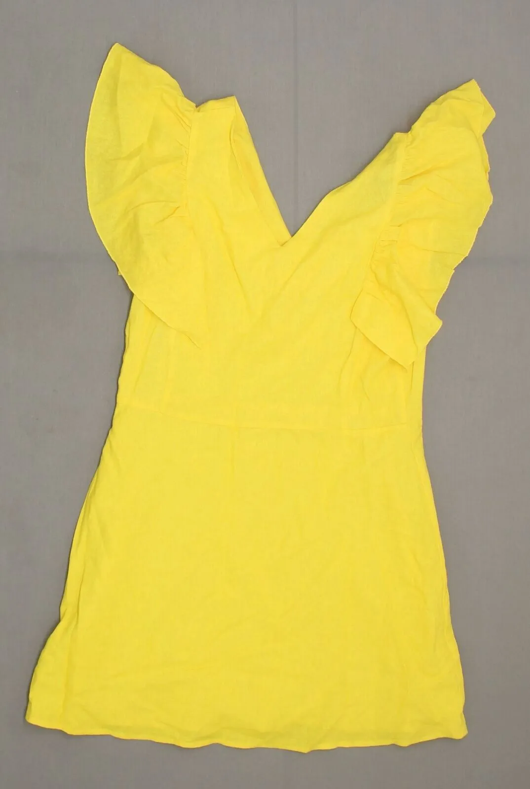 A New Day Women's Ruffle Sleeve Shift Dress Linen Yellow 12