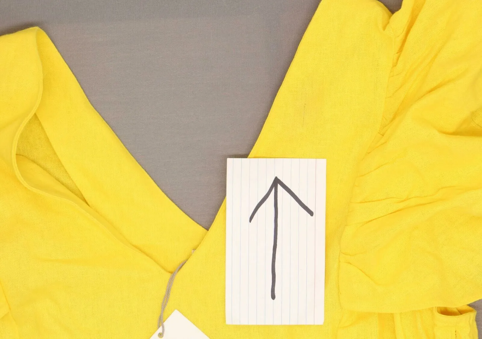 A New Day Women's Ruffle Sleeve Shift Dress Linen Yellow 12