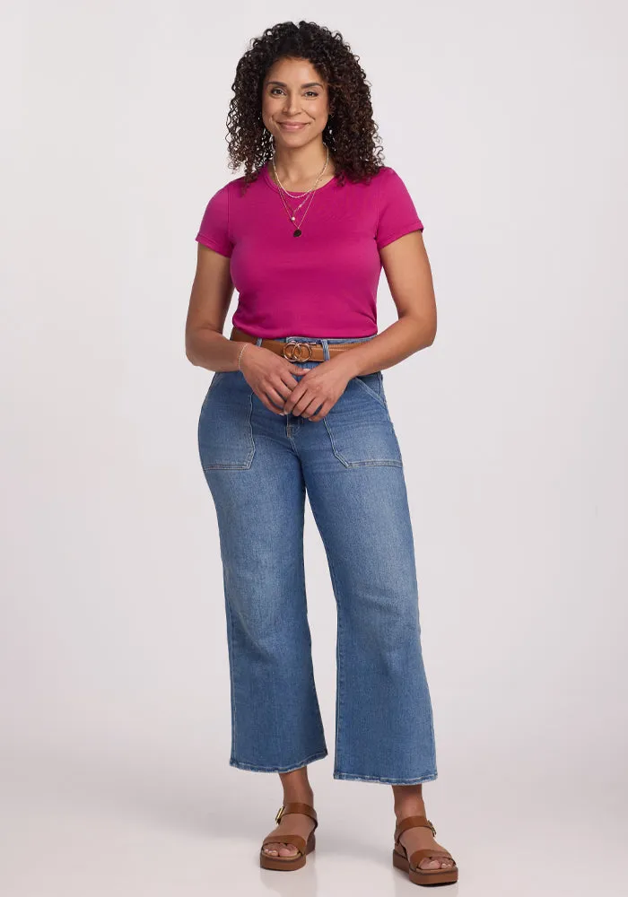 Addie Short Sleeve Crew - Berry Punch