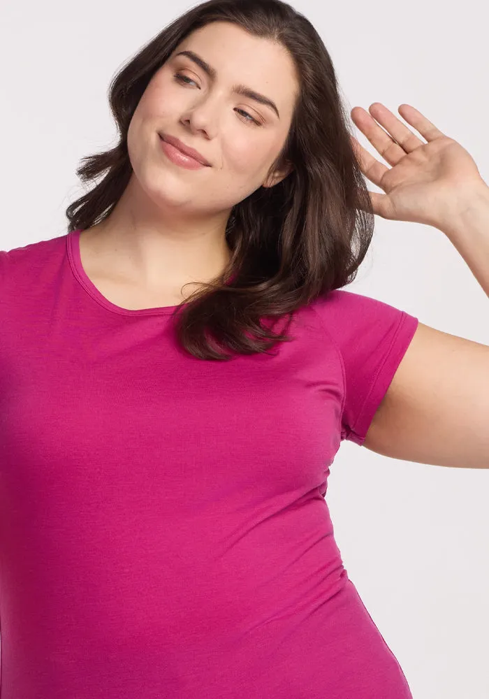 Addie Short Sleeve Crew - Berry Punch