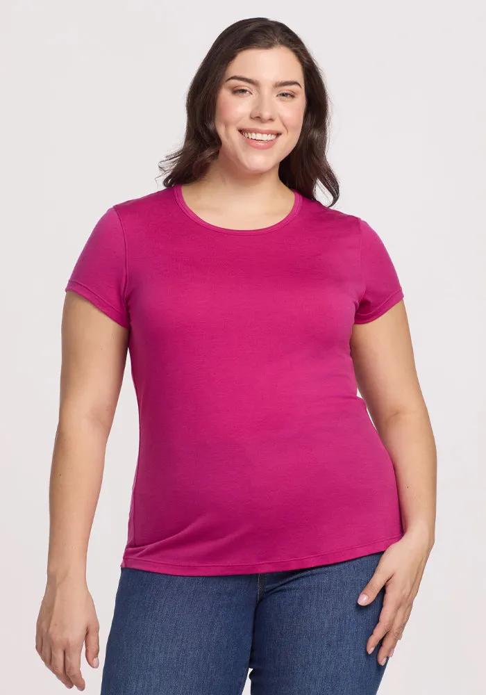 Addie Short Sleeve Crew - Berry Punch