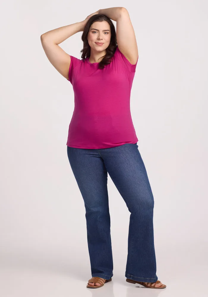 Addie Short Sleeve Crew - Berry Punch