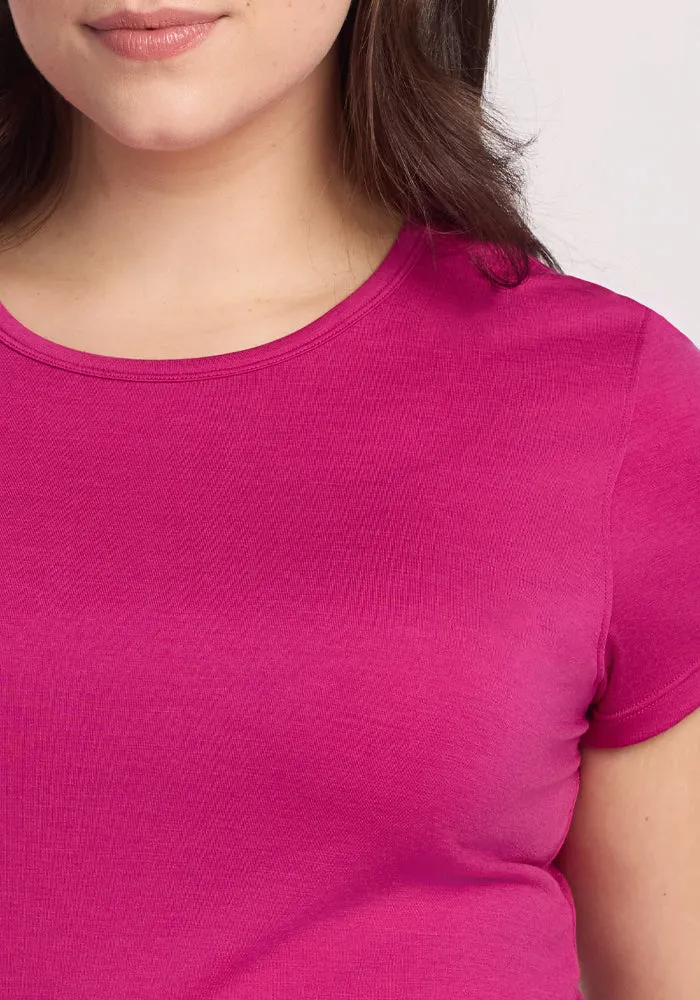 Addie Short Sleeve Crew - Berry Punch
