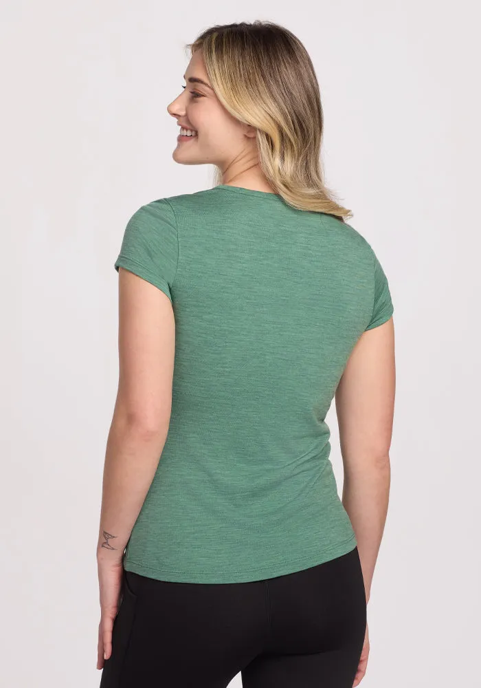 Addie Short Sleeve Crew - Sea Mist