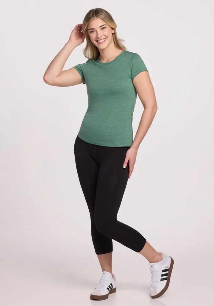 Addie Short Sleeve Crew - Sea Mist