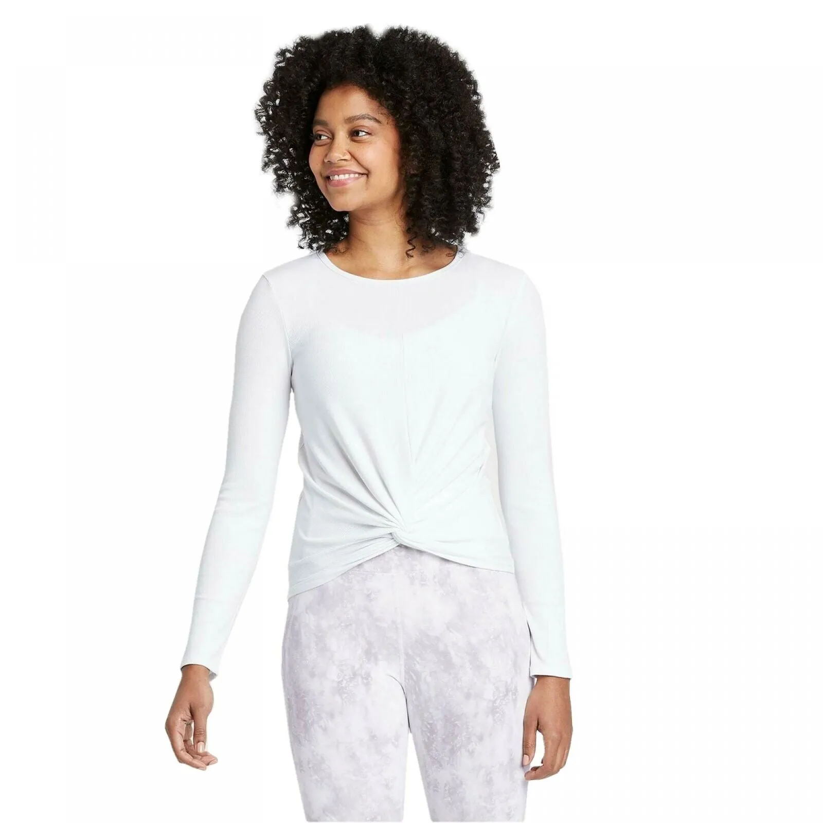 All In Motion Women's Long Sleeve Twist-Front Active T-Shirt