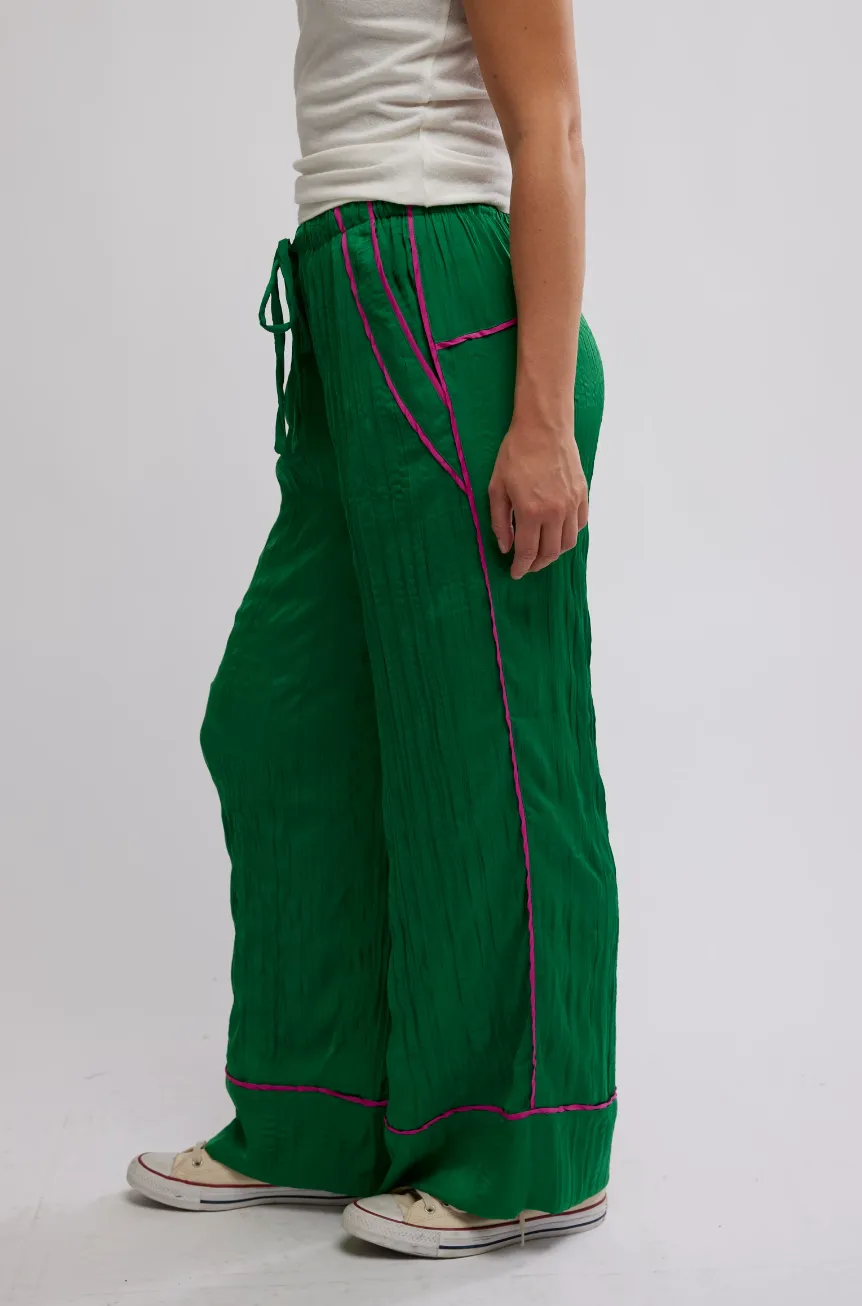 All Out Satin Pant Green