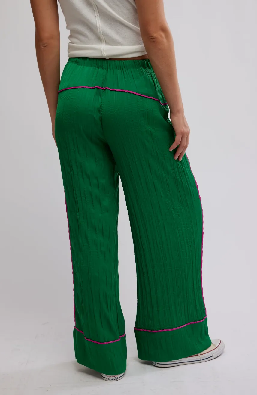 All Out Satin Pant Green