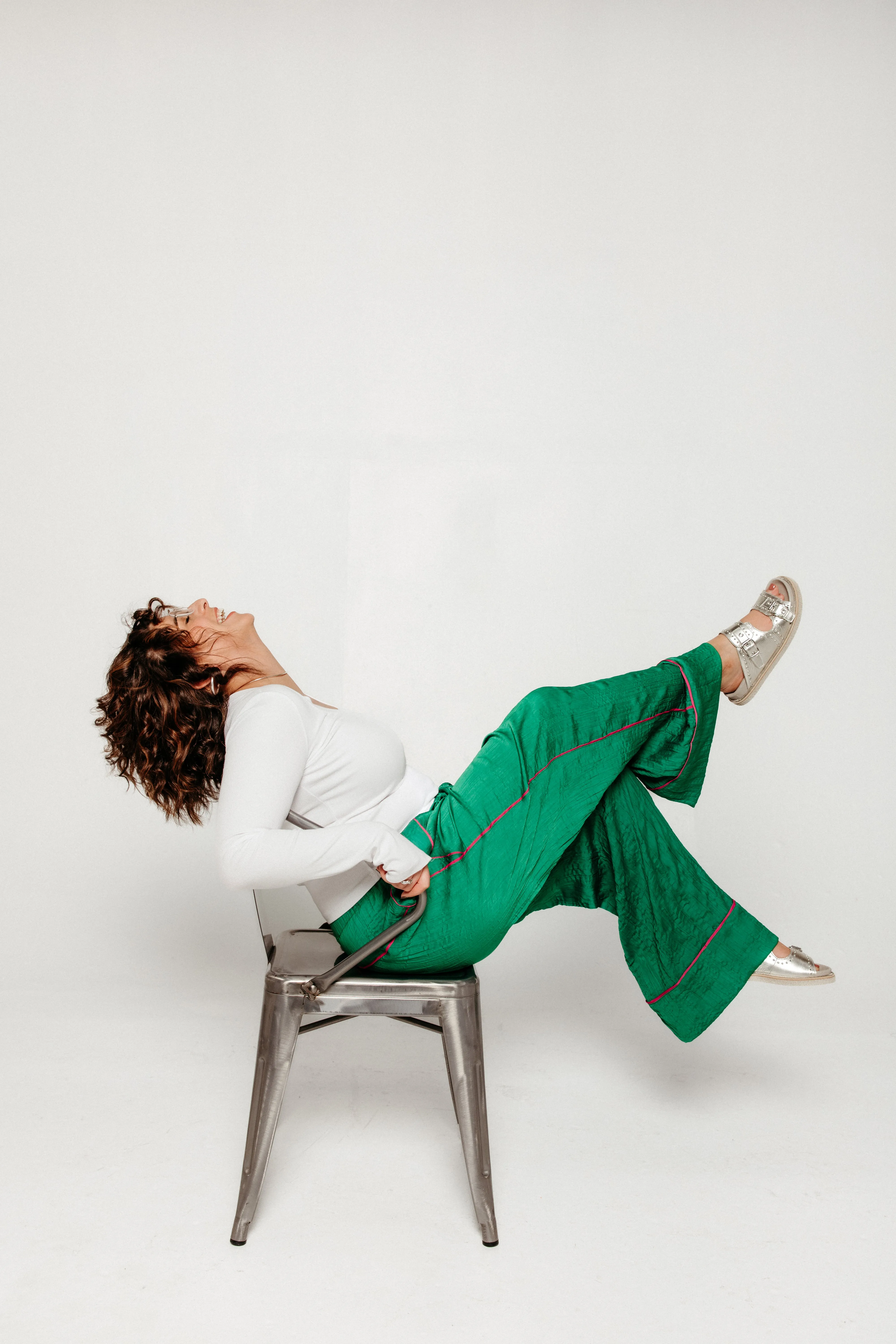 All Out Satin Pant Green