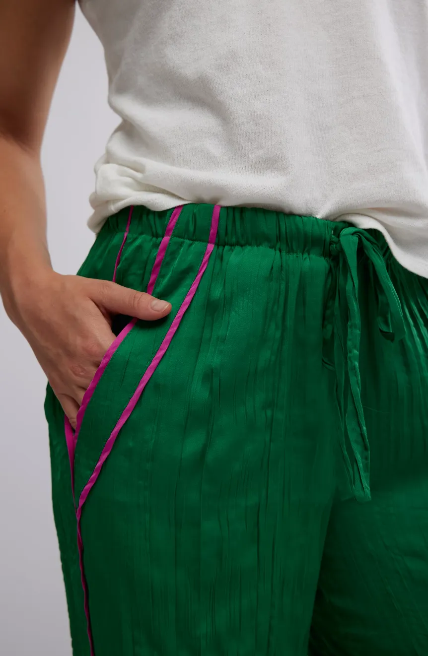 All Out Satin Pant Green