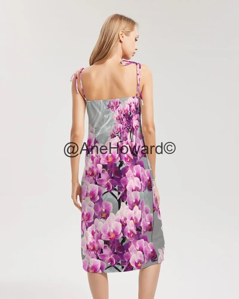 Aloha Smoke Women's Tie Strap Split Dress