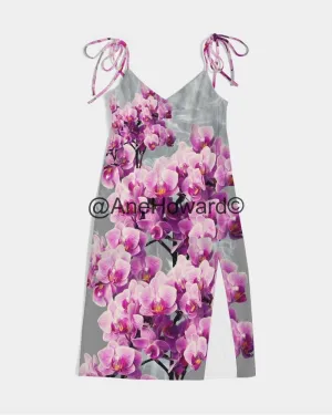 Aloha Smoke Women's Tie Strap Split Dress