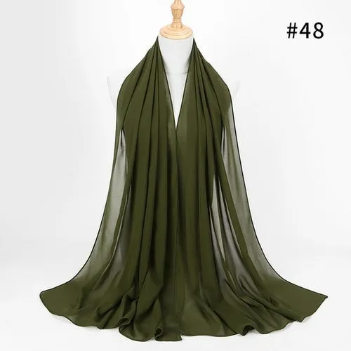 Amazing Premium quality Women's Heavy Chiffon Hijab Scarf