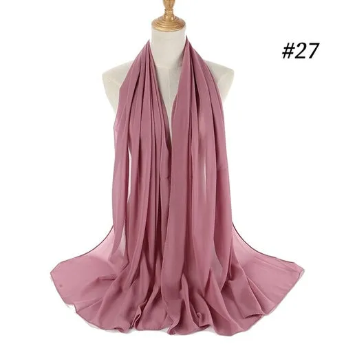 Amazing Premium quality Women's Heavy Chiffon Hijab Scarf