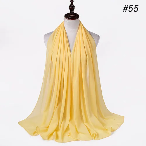 Amazing Premium quality Women's Heavy Chiffon Hijab Scarf