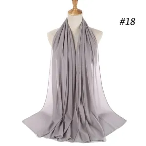 Amazing Premium quality Women's Heavy Chiffon Hijab Scarf