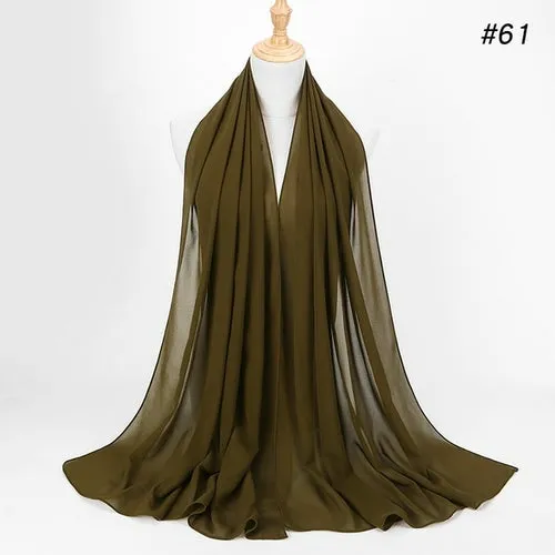 Amazing Premium quality Women's Heavy Chiffon Hijab Scarf
