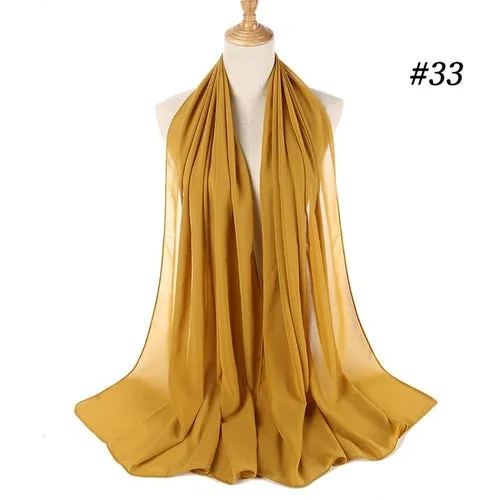 Amazing Premium quality Women's Heavy Chiffon Hijab Scarf