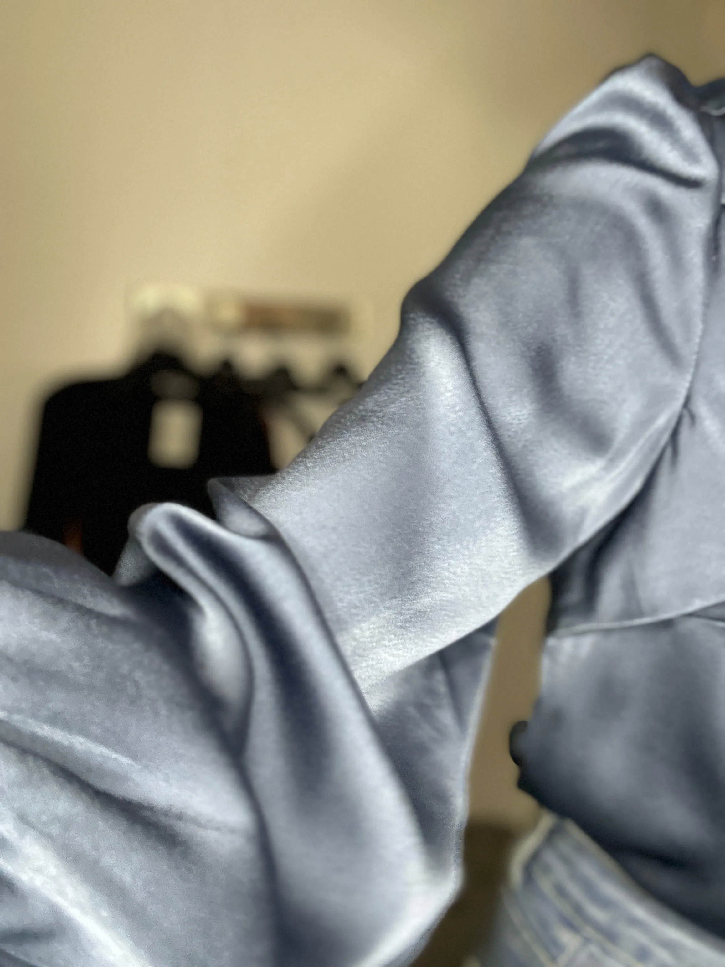 Analucia Dusty Blue Satin Top