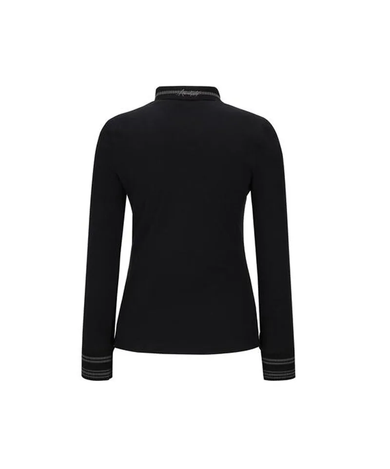 ANEW Golf Women's Knit Collar Long T-Shirt - Black