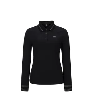 ANEW Golf Women's Knit Collar Long T-Shirt - Black