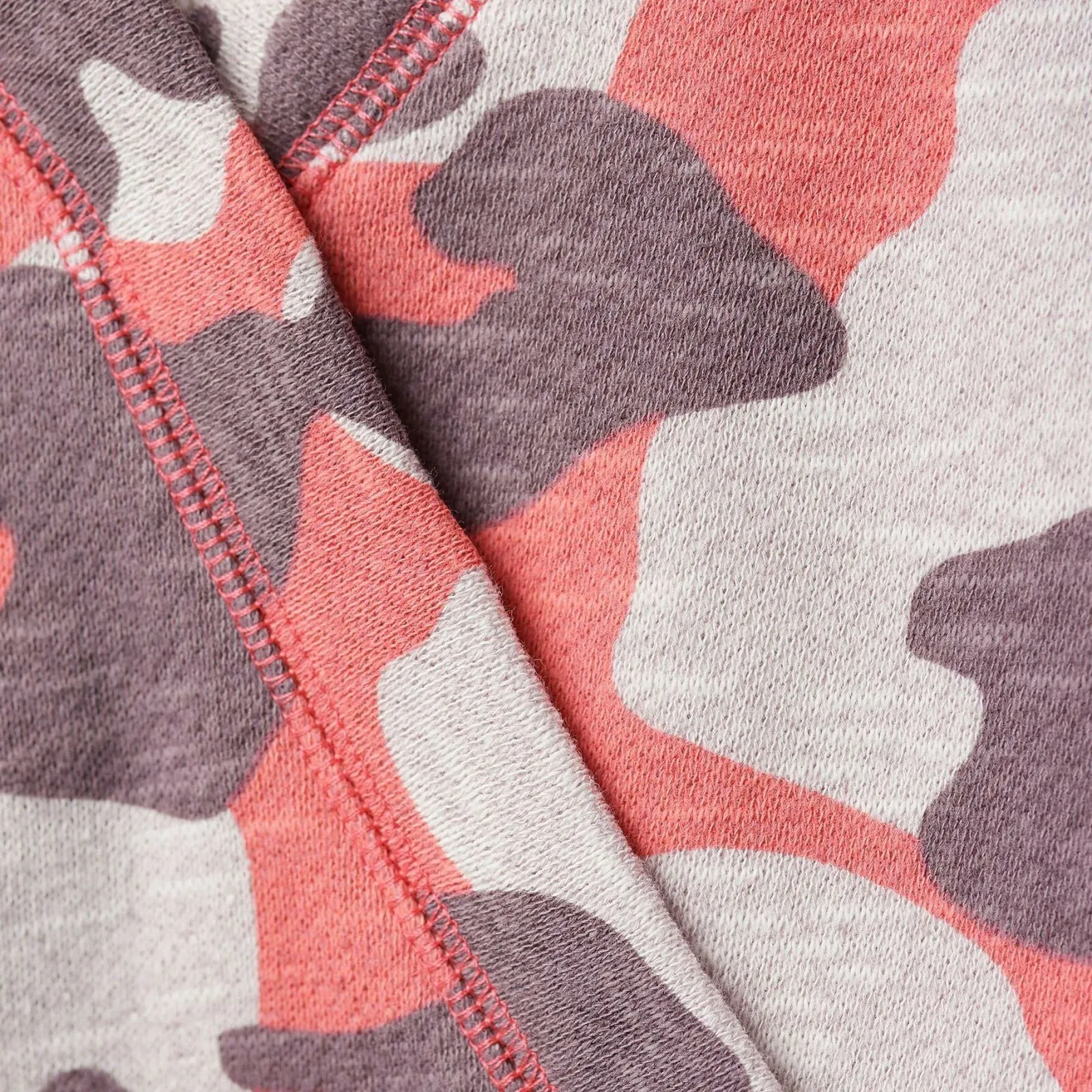 AnyBody Women's French Terry Animal Camo Surplice Pullover Top