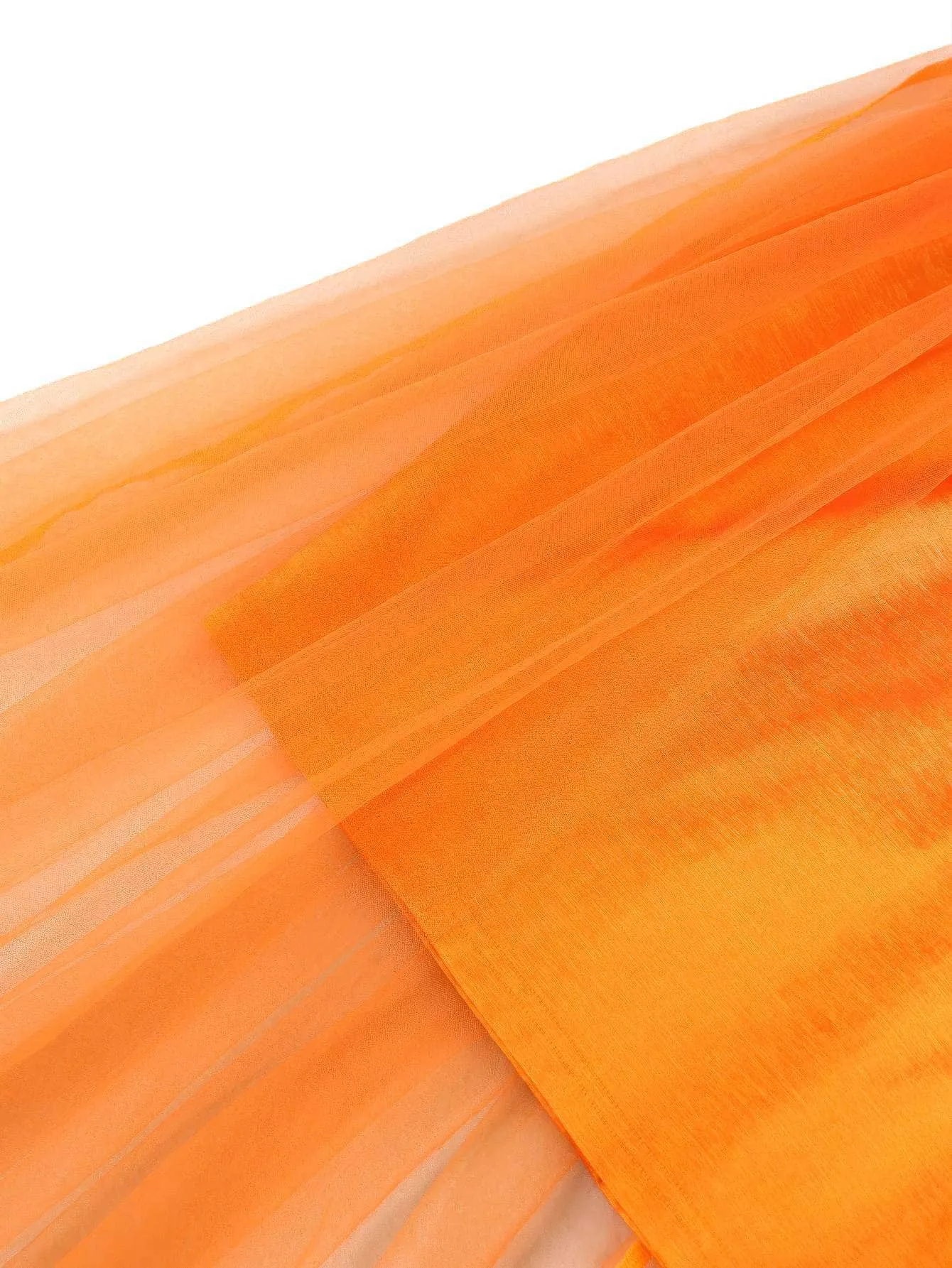 Asymmetrical Sleeves Shimmery Tulle Draped Dress