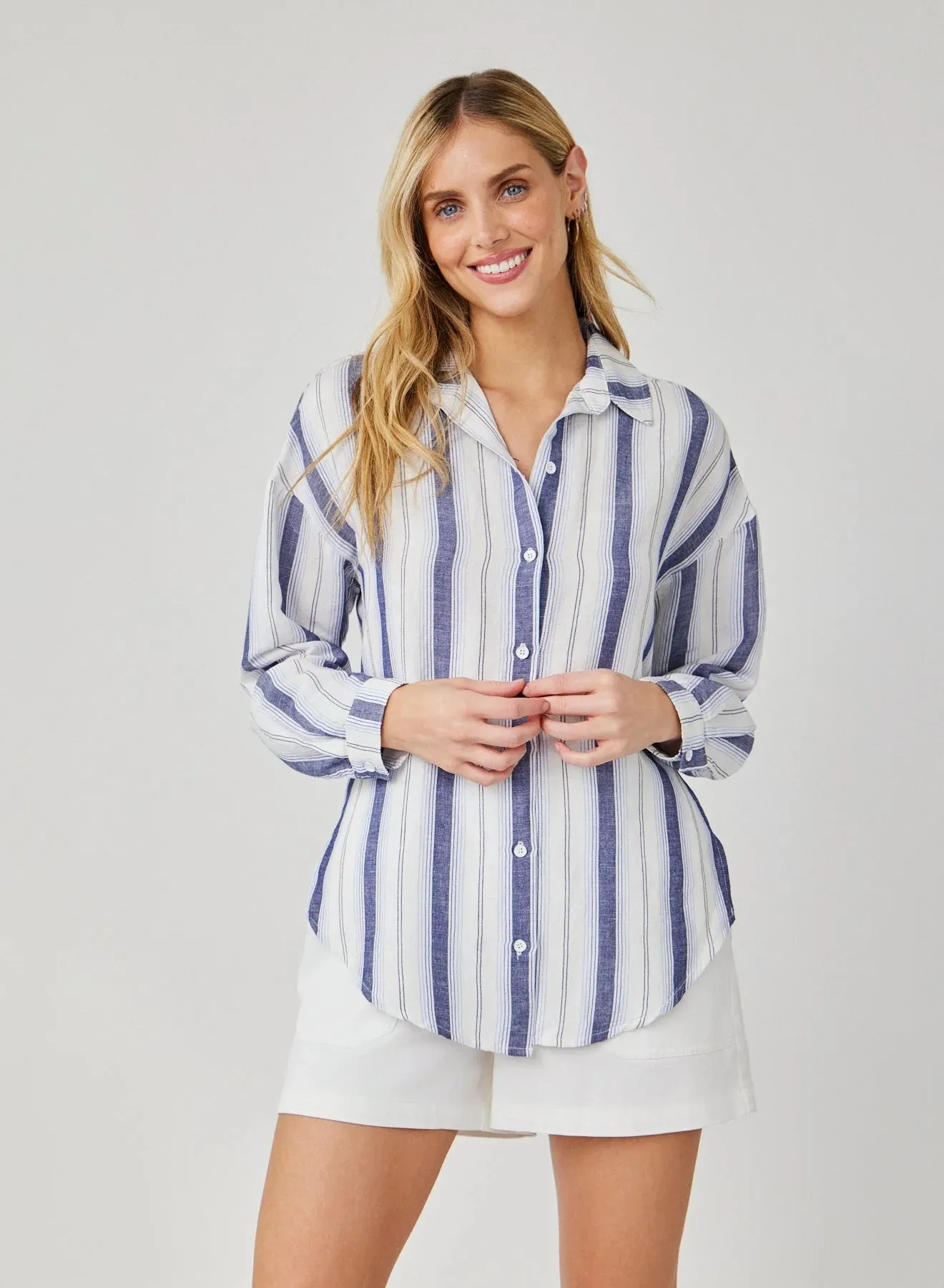 BELLA DAHL- WOMEN'S LONG SLEEVE BUTTON DOWN