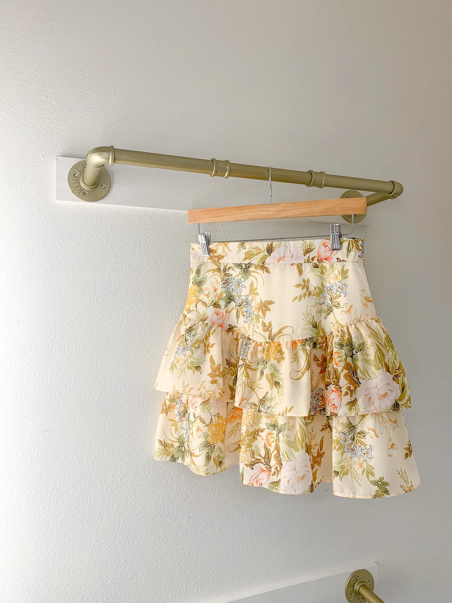Beulah | Floral Garden Ruffled Skirt {Yellow}