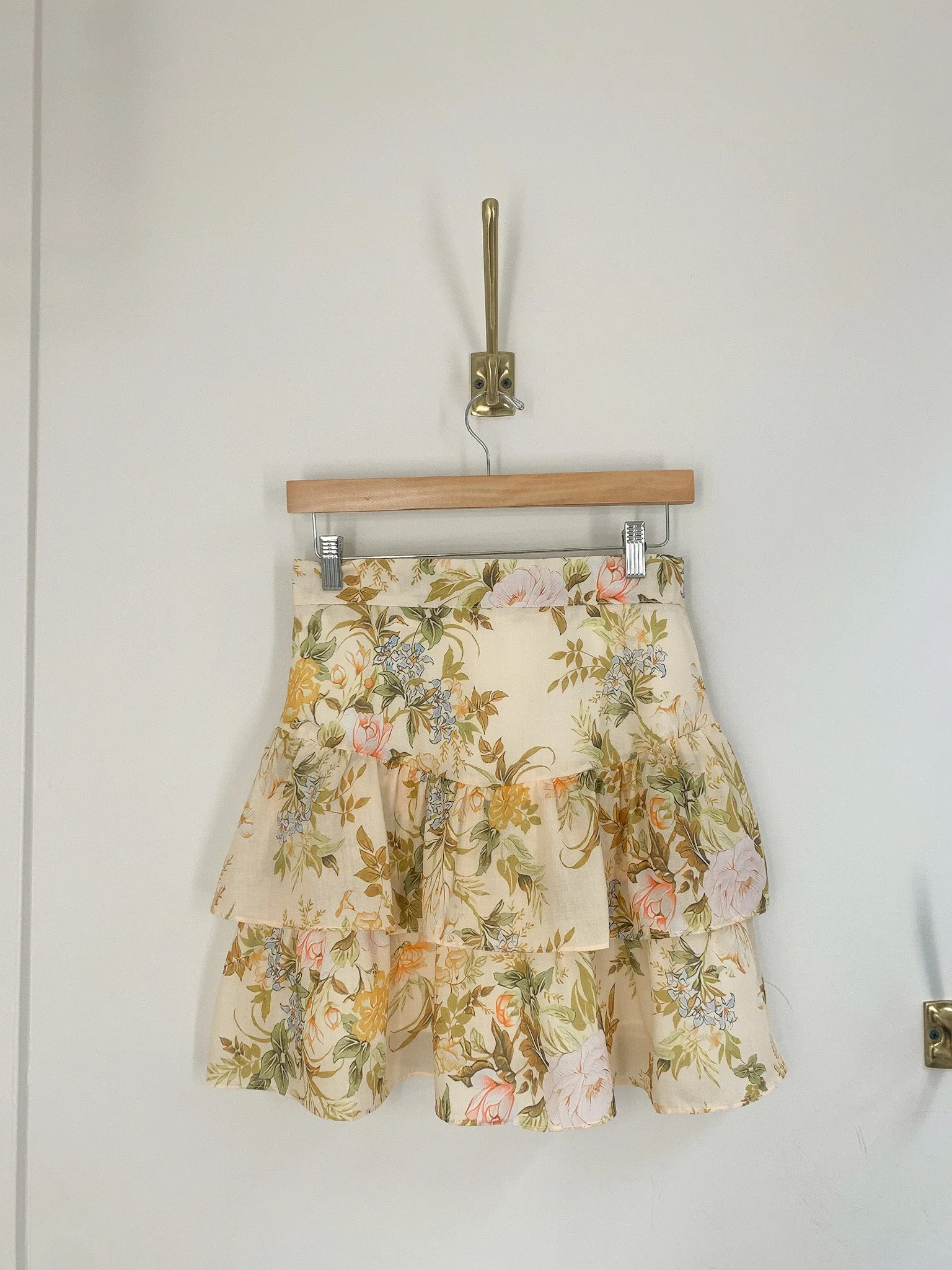 Beulah | Floral Garden Ruffled Skirt {Yellow}