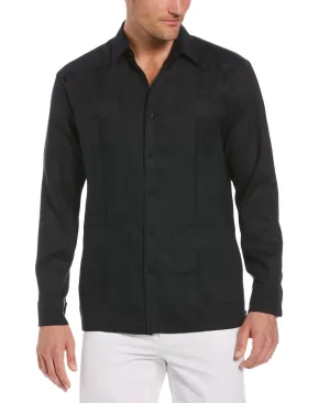 Big & Tall 100% Linen Classic Guayabera Shirt - Long Sleeve