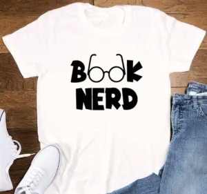 Book Nerd, White, Short Sleeve Unisex T-shirt