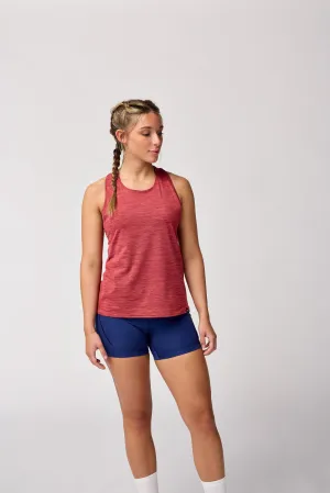 Brooks | Luxe Tank | Women's | Heather Earth Red