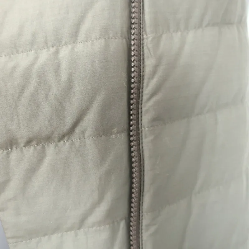 Brunello Cucinelli Asymmetric-Zip Down Puffer Vest Sage Cotton-Silk Size 40