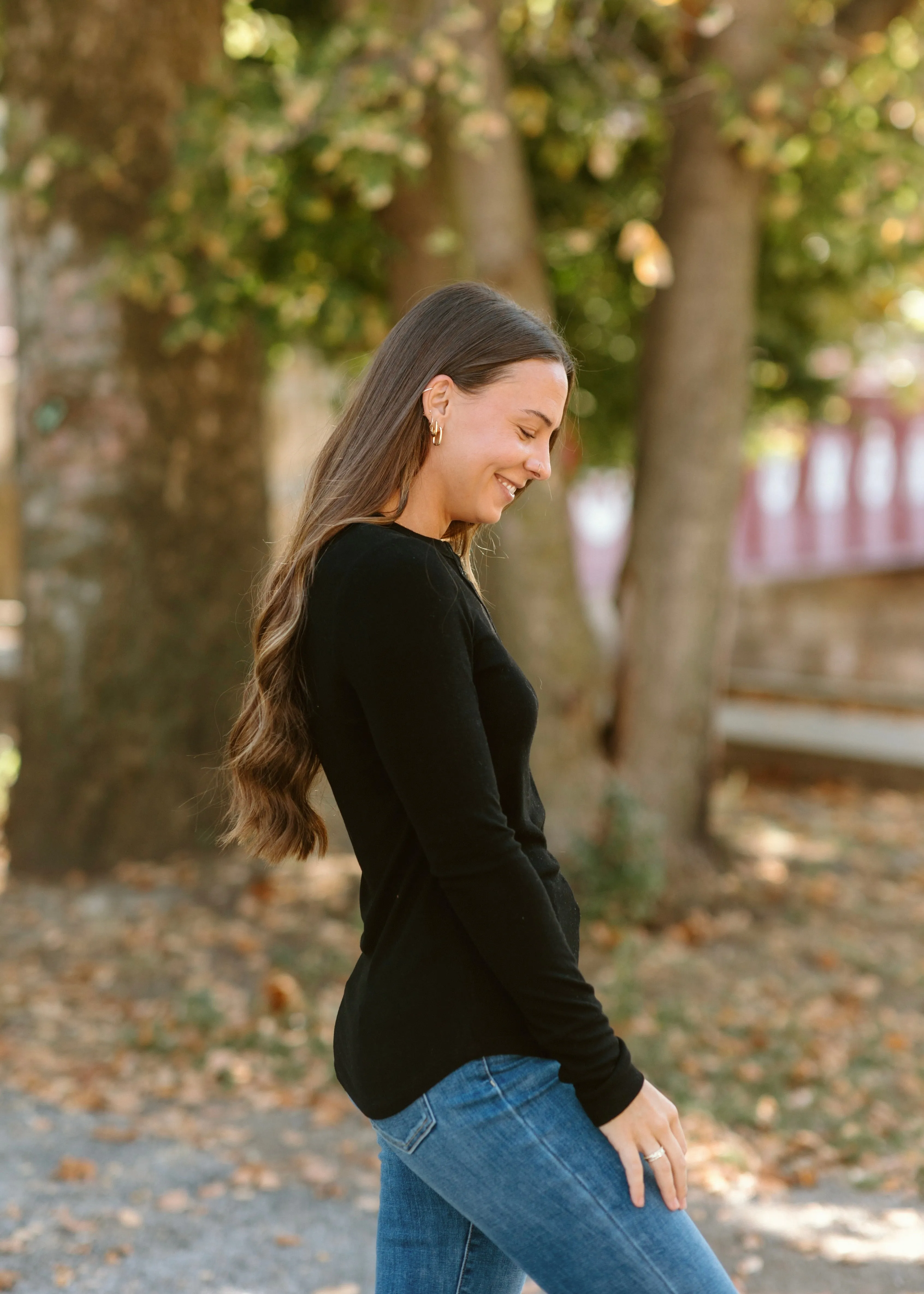 Brushed Knit Henley