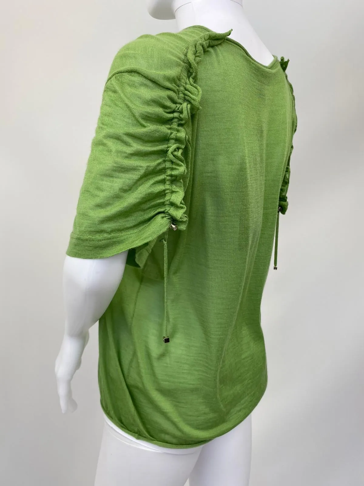Cashmere Silk Ruffle T-Shirt