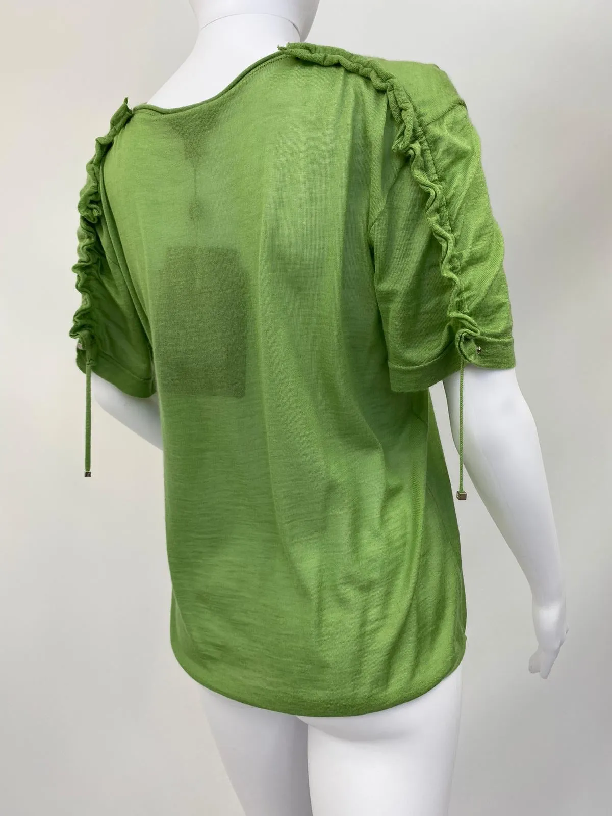Cashmere Silk Ruffle T-Shirt