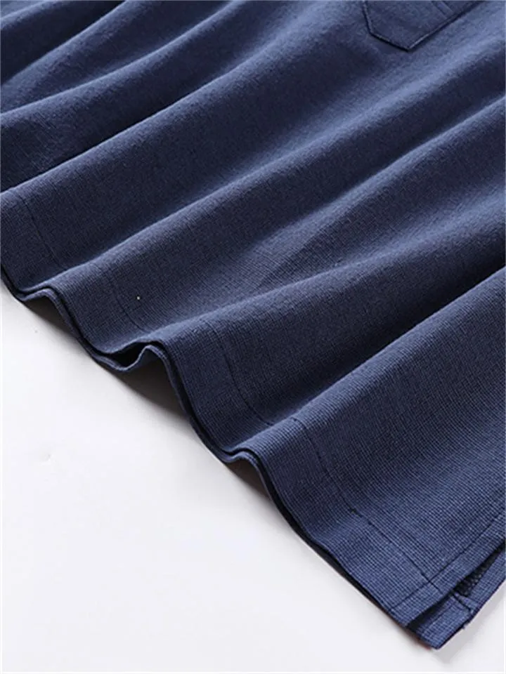Casual Long-Sleeved Cotton And Linen Breathable Loose T-Shirt