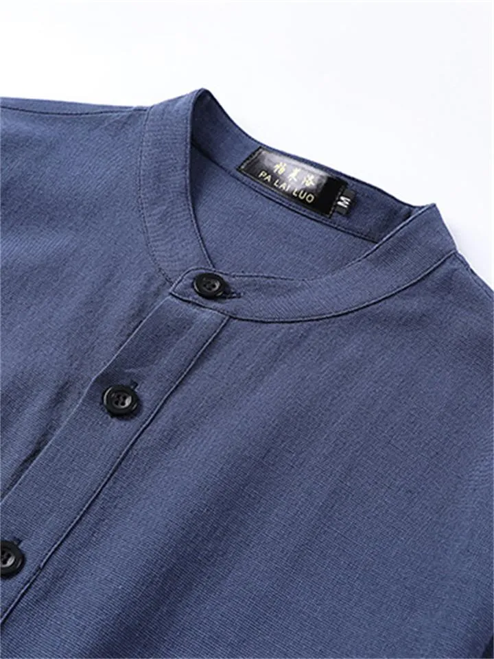 Casual Long-Sleeved Cotton And Linen Breathable Loose T-Shirt
