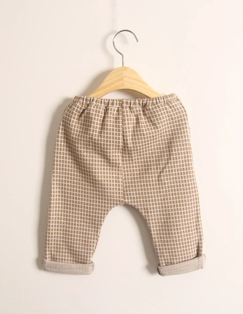 Checked Trousers Brown