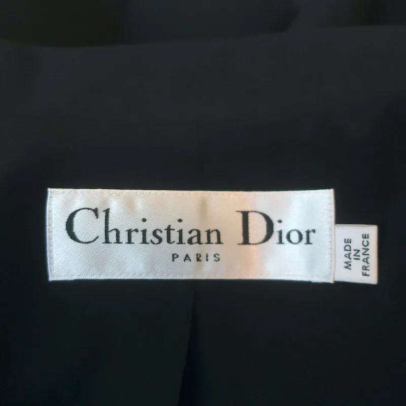 Christian Dior Blazer Navy Wool-Silk Size 38 Single Breasted Jacket