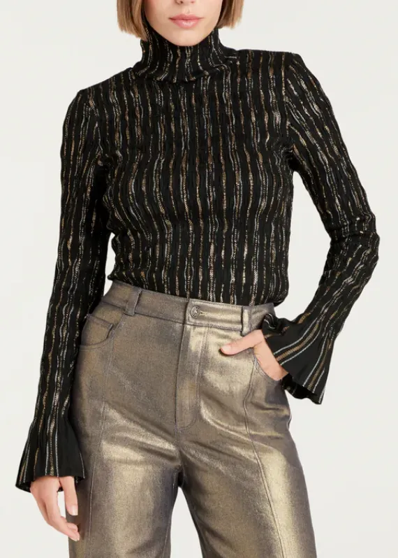 Cinq à Sept Cooper Top in Black/Bronze