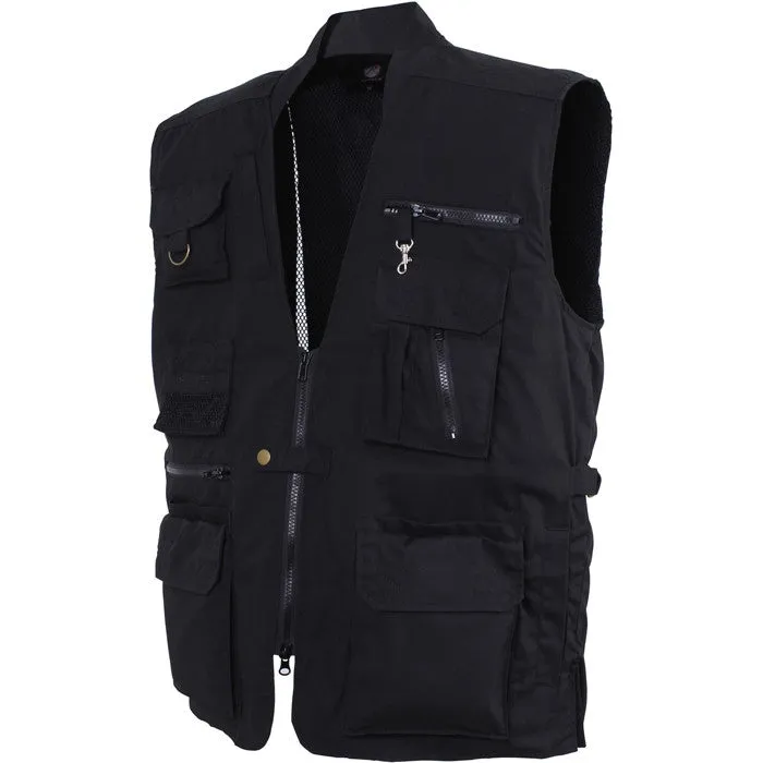 Concealed Safari Outback Carry Vest Black